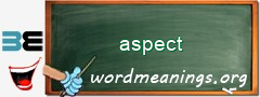 WordMeaning blackboard for aspect